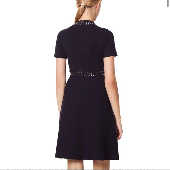 Sandro Bugle Embellished Knit Skater Dress flare size 6 / 38 - Picture 2 of 7